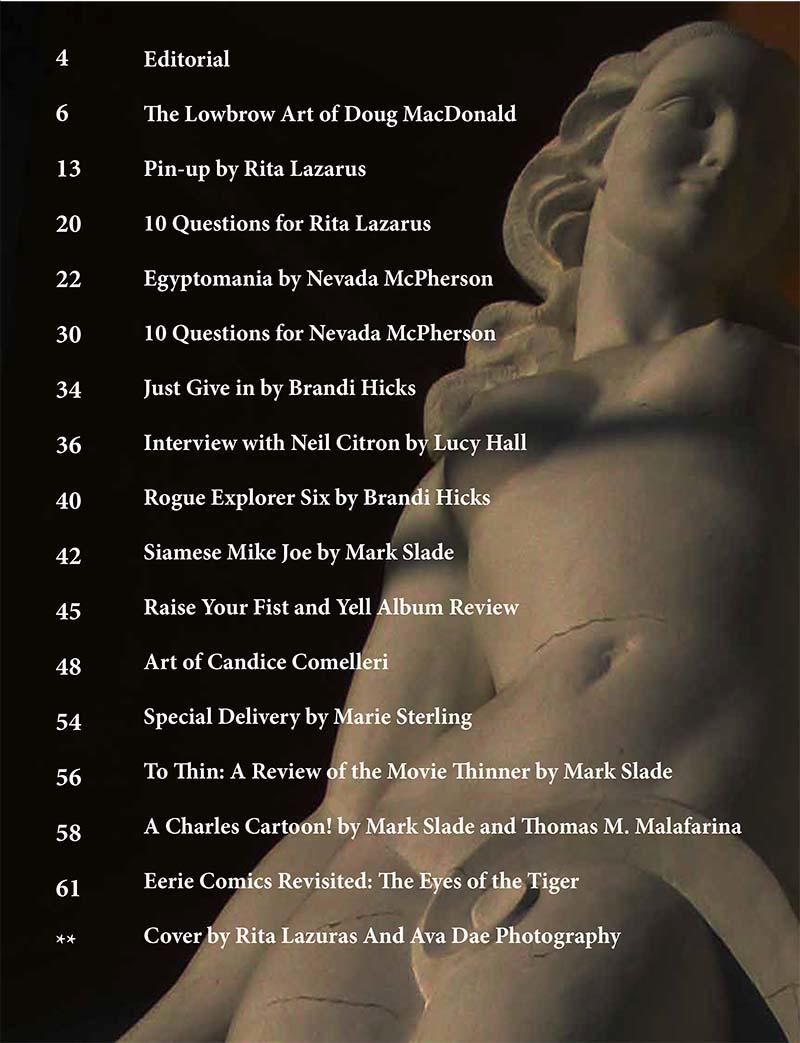 Twisted Pulp Magazine Issue 015 Table of Contents
